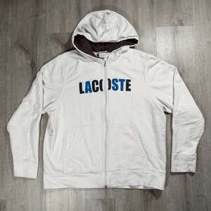 Lacoste Sport Men's Full-Zip Fleece Hoodie Spellout Size 7 Large